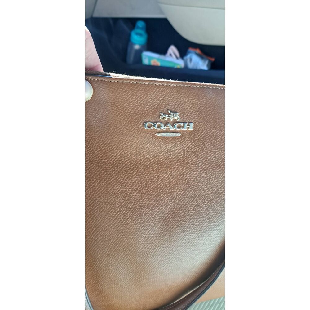 Coach Ava Tan Leather Purse Tote - Picture 5 of 9